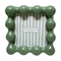 Green Beaded Photo Frame, 4 in x 4 in