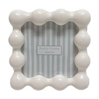 White Beaded Photo Frame, 4 in x 4