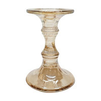 Glass Pillar Candle Holder, 7 in