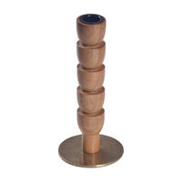 Mango Wood Candle Holder, 7.5 in