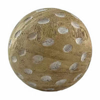 Resin Woodgrain Decorative Orb, 3.5 in