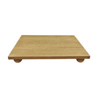 Natural Wood Square Display Stand, 11.8 in x