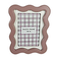 Wavy Edge Taupe Photo Frame, 4 in x 6 in Photo