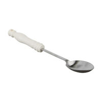 Holly Williams Silver and White Stainless Steel Cooking Spoon