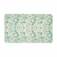 Holly Williams Green and White Flower Accent Rug