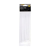 Pro Essentials Cable Ties, Clear, 36 ct