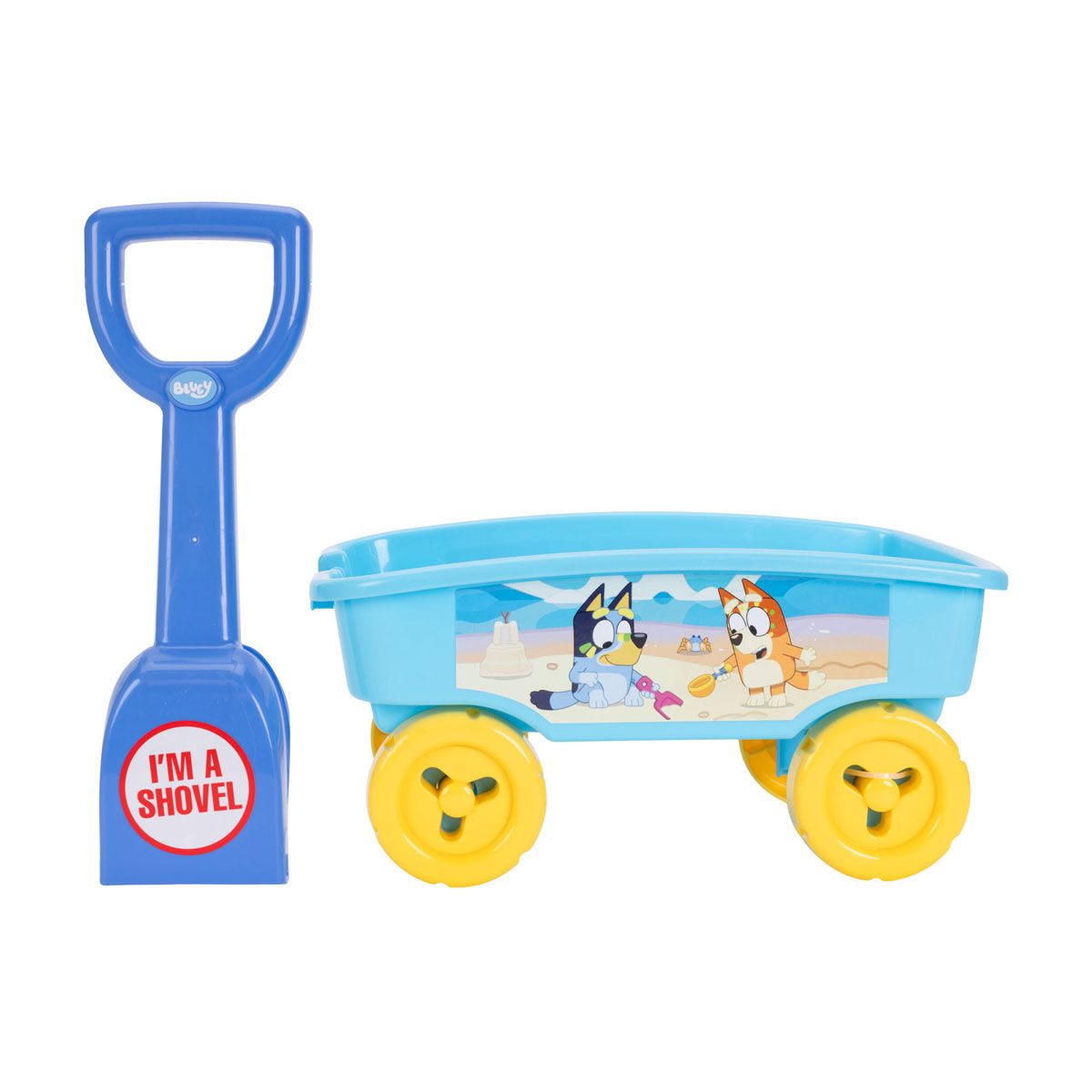 Bluey Shovel, Rake, Scoop and Wagon Set