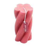 Unscented Swirl Pillar Candle, 6 in, Red