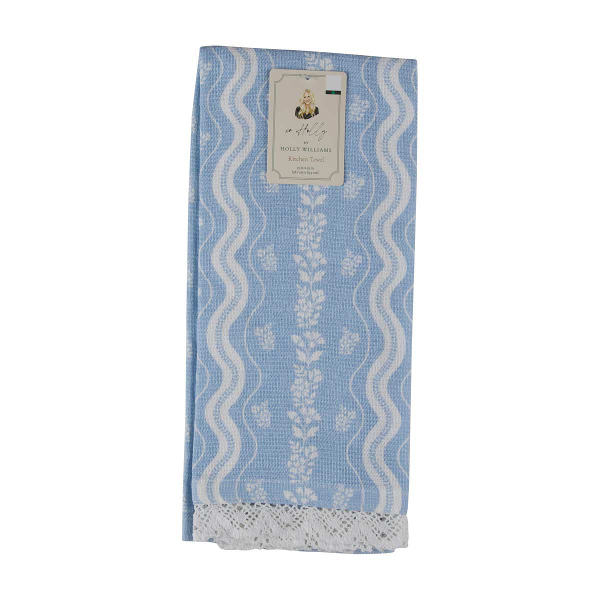 Holly Williams Blue Trim Kitchen Towel