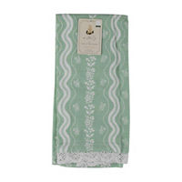 Holly Williams Green Lace-Trimmed Kitchen Towel