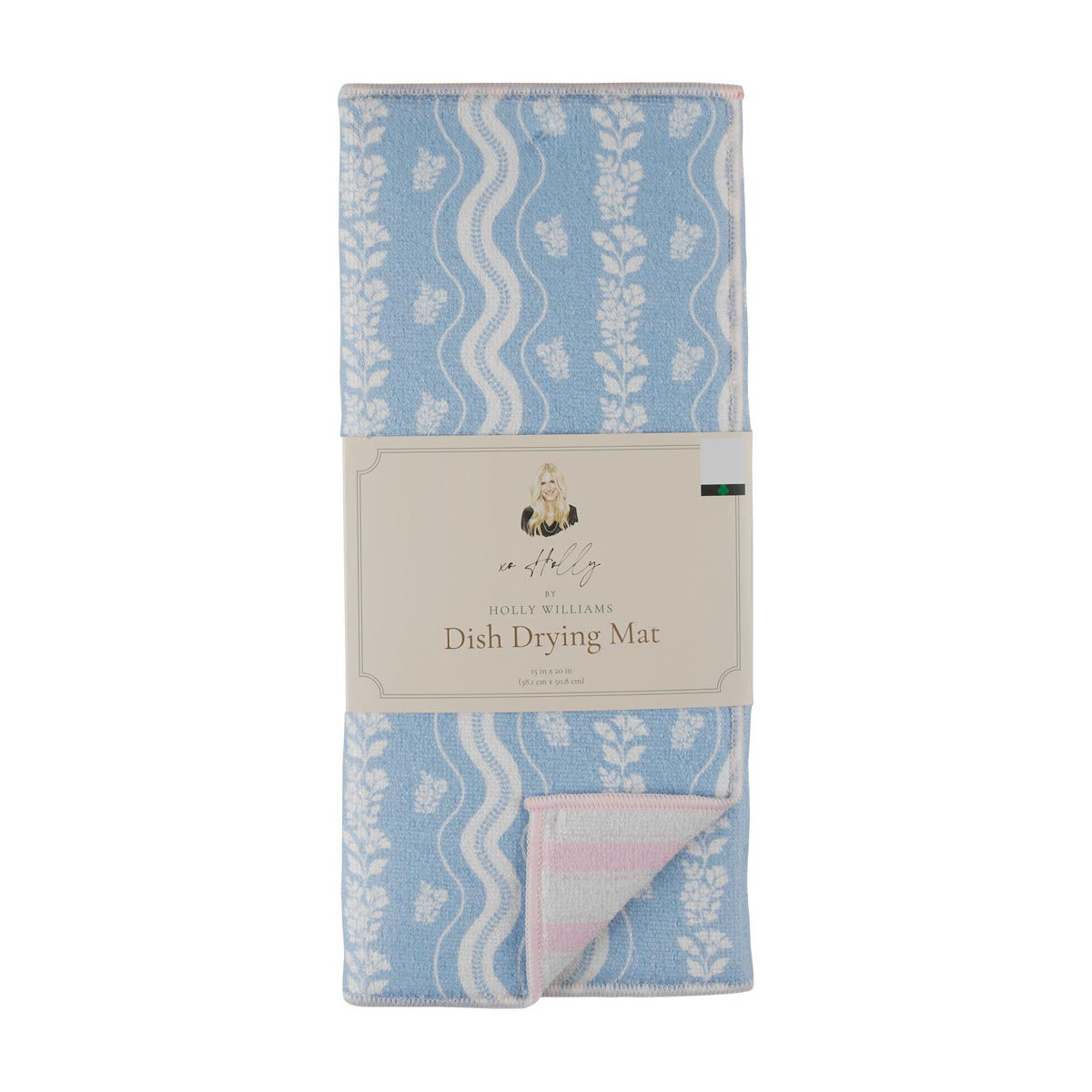 Holly Williams Blue Striped Drying Mat