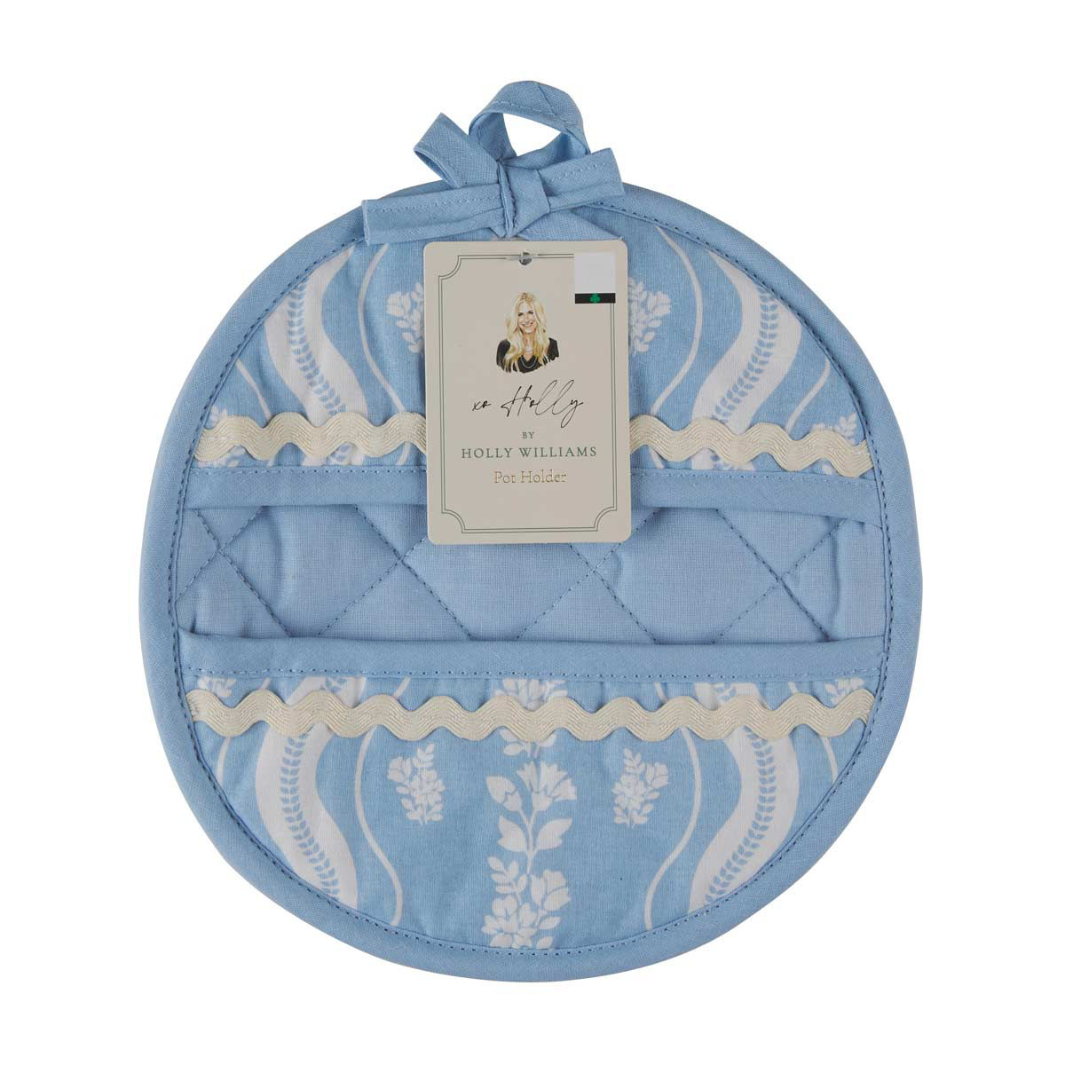 Holly Williams Blue Striped Pot Holder