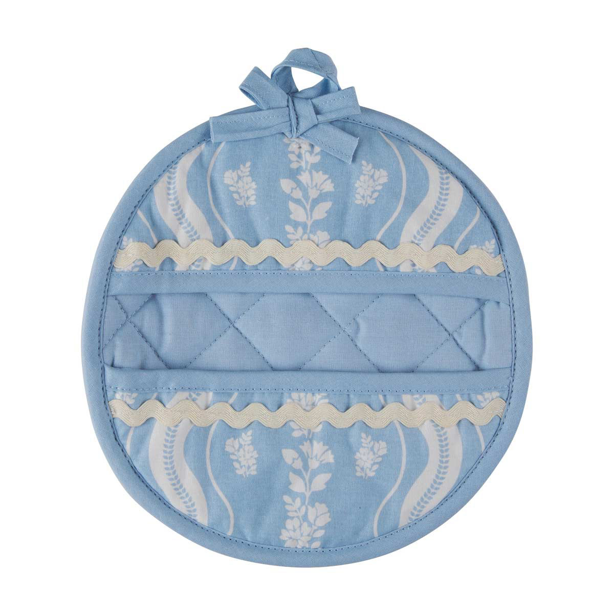 Holly Williams Blue Striped Pot Holder