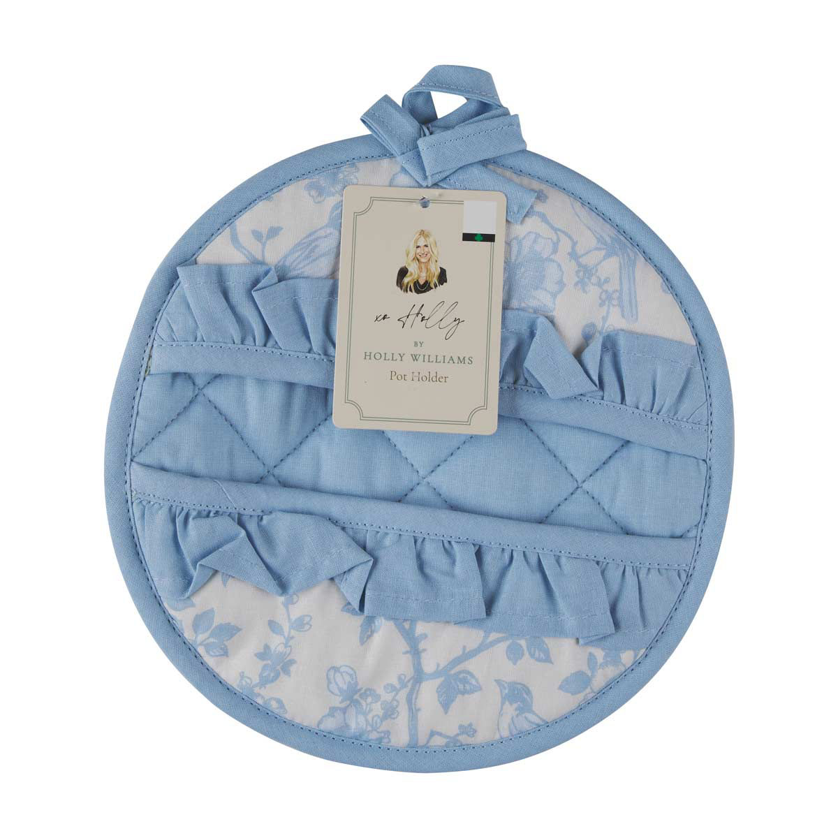 Holly Williams Blue Trim Pot Holder