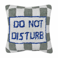 'Do Not Disturb' Knitted Decorative Pillow, 11 in x 11 in
