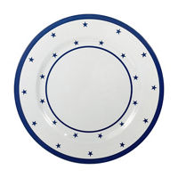 Blue Stars Melamine Dinner Plate, 10.5 in, 4