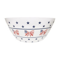 Patriotic Stars & Bows Melamine Serving Bowl, 12.75