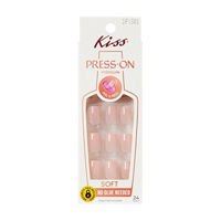 Kiss Soft Press on Nails, Soft Whisper, Pink,