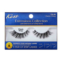 Kiss Extensions Collection False Eyelashes, Classic Wispy, Full