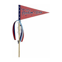 Patriotic "Let Freedom Ring" Mini Canvas Pennant Flag,