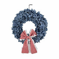 Patriotic Hydrangea Fabric Wreath, 18 in