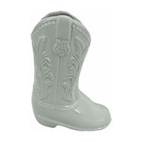White Ceramic Boot-Shaped Vase