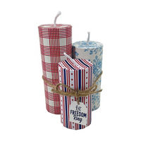 Red, White & Blue Paper Firecracker Table Décor, 3 ct