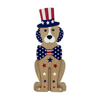 Patriotic Dog Wooden Porch Leaner, 24 in