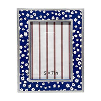 Blue Floral 5 in x 7 in Photo