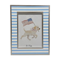 Blue Striped 5 in x 7 in Photo