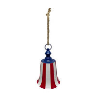 Patriotic Flag Metal Bell, 7.9 in