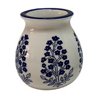 Blue Floral Ceramic Vase