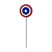 Patriotic Star Metal Windmill Lawn Stake, 16 in