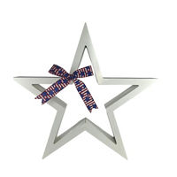 White Star with American Flag Bow, 33 in