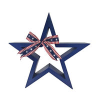Blue Star with American Flag Bow, 22 in