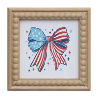 American Flag Bow Tabletop Art, 5 in x