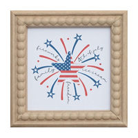 Patriotic Fireworks Tabletop Art, 5 in x 5
