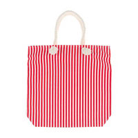 Red Striped Tote Bag
