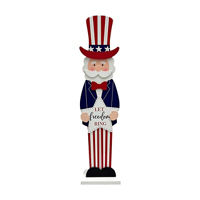 Patriotic Uncle Sam Wooden Decoration, 24 in