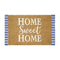 Patriotic Home Sweet Home Coir Mat with PVC