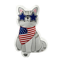 Patriotic Cat Decorative Pillow, 15 in