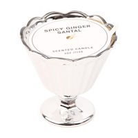 Spicy Ginger Santal Scented Candle in Metallic Cocktail
