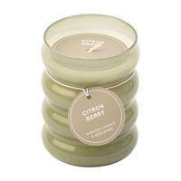 Citron Berry Scented Candle in Bubble Glass Jar,