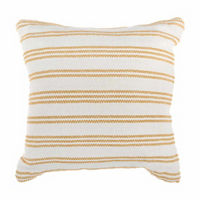 Orange & White Striped Chenille Pillow, 20 in x 20 in