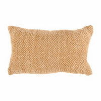 Orange Chevron Patterned Chenille Pillow, 12 in x 20 in