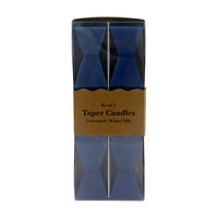 Zigzag Blue Unscented Taper Candle, 10.6 oz, 2