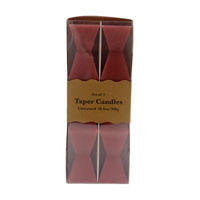 Zigzag Red Unscented Taper Candle, 10.6 oz, 2