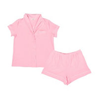 Women's Pink Notch Pajama Set, Small