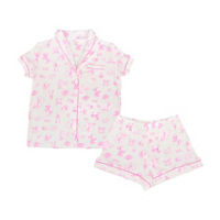 Women's Cowboy Print Notch Pajama Set, Small