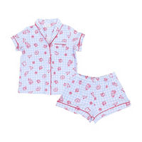 Women's Breakfast Print Notch Pajama Set, X-Large